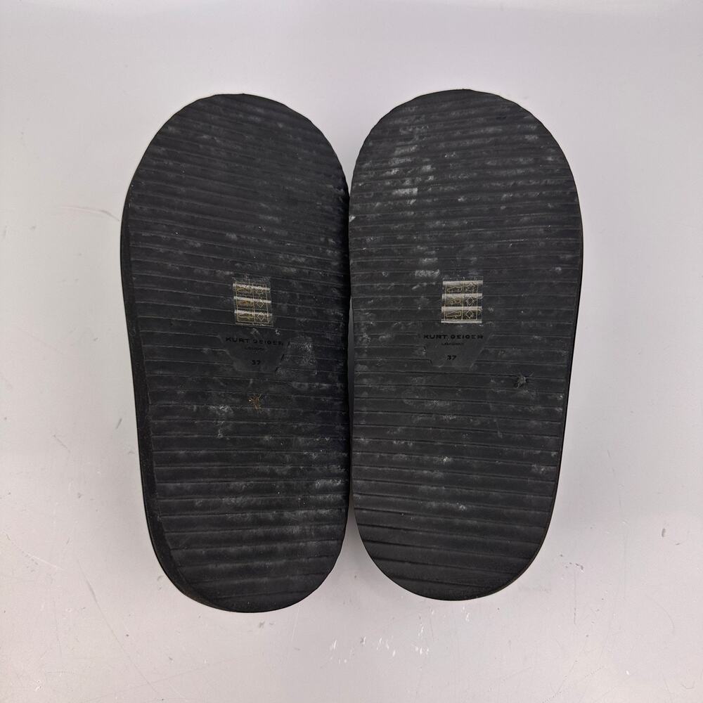 Kurt Geiger London Orson Cross Strap Leather Platform Sandals Women's 37 Black - Picture 8 of 13